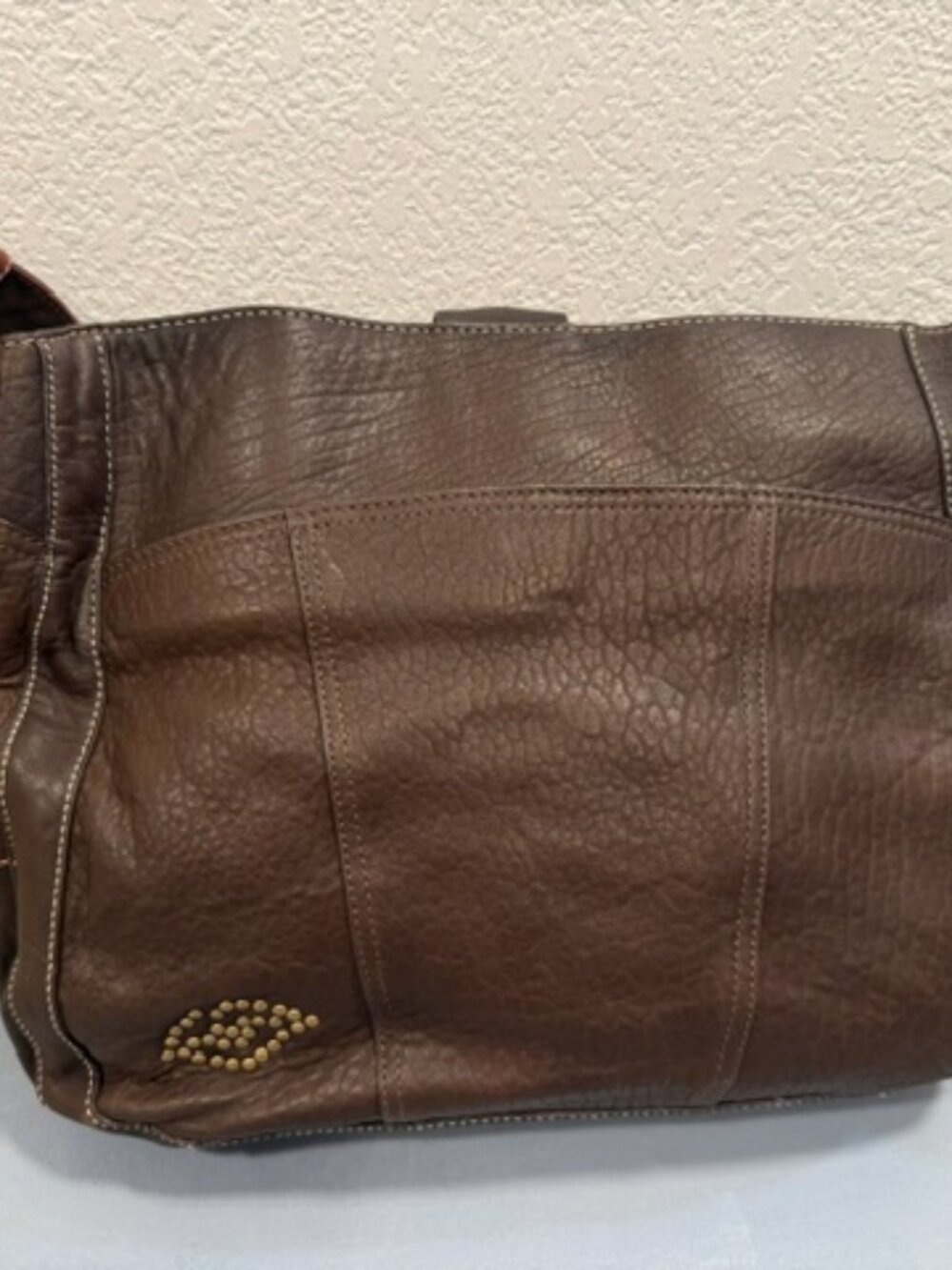 Rare Vintage Betsey Johnson Giddy Up Leather Studded Western Hobo Bag - Picture 7 of 16